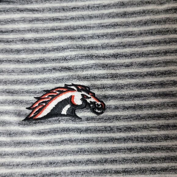 Nike x Tiger Woods Men's Gold Polo Short  Size L Gray White Striped Performance - Picture 5 of 14